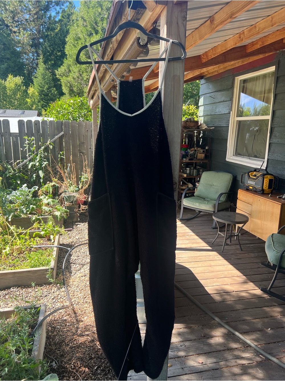 Free people Black Women's Relaxed Overalls Jumpsuit